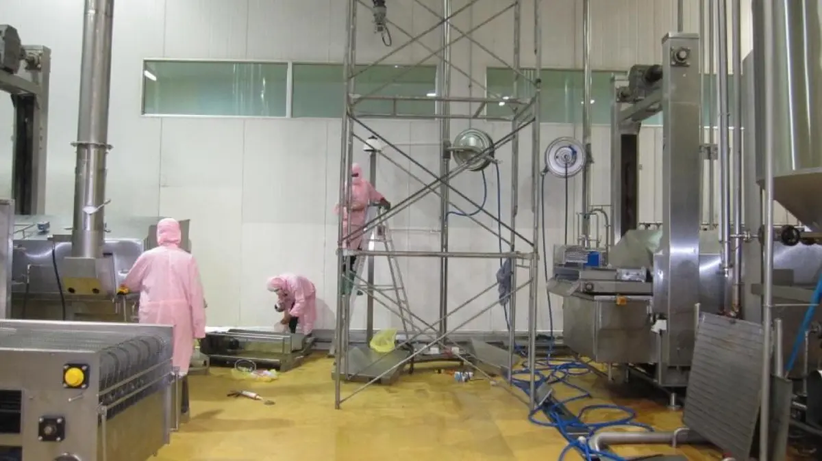 การติดตั้งกล้องวงจรปิดภายในโรงงานแปรรูปอาหาร